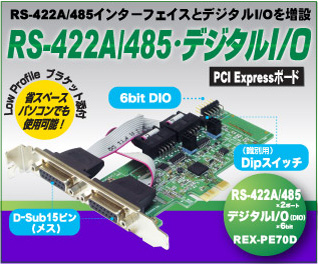 ラトック e2eストア / RS-422A/485・デジタルI/O PCI Expressボード